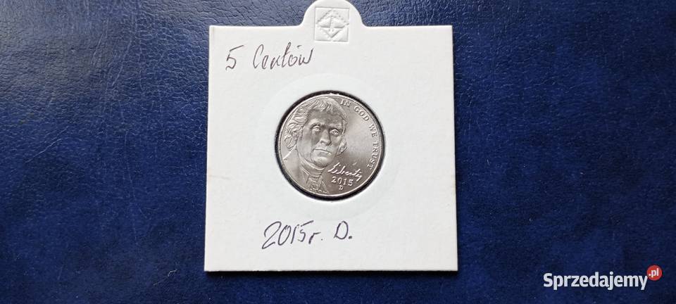 Stare monety 5 cent 2015 USA Numizmatyka Lesko