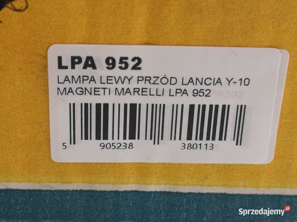 LAMPA LEWY PRZÓD LANCIA Y10 1985 NOWA MAGNETI lubelskie