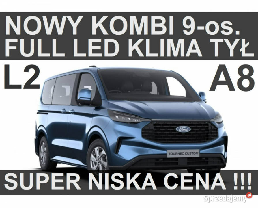Ford Transit Custom L2 Trend 136 Kamera Full Led niebieski zachodniopomorskie Szczecinek