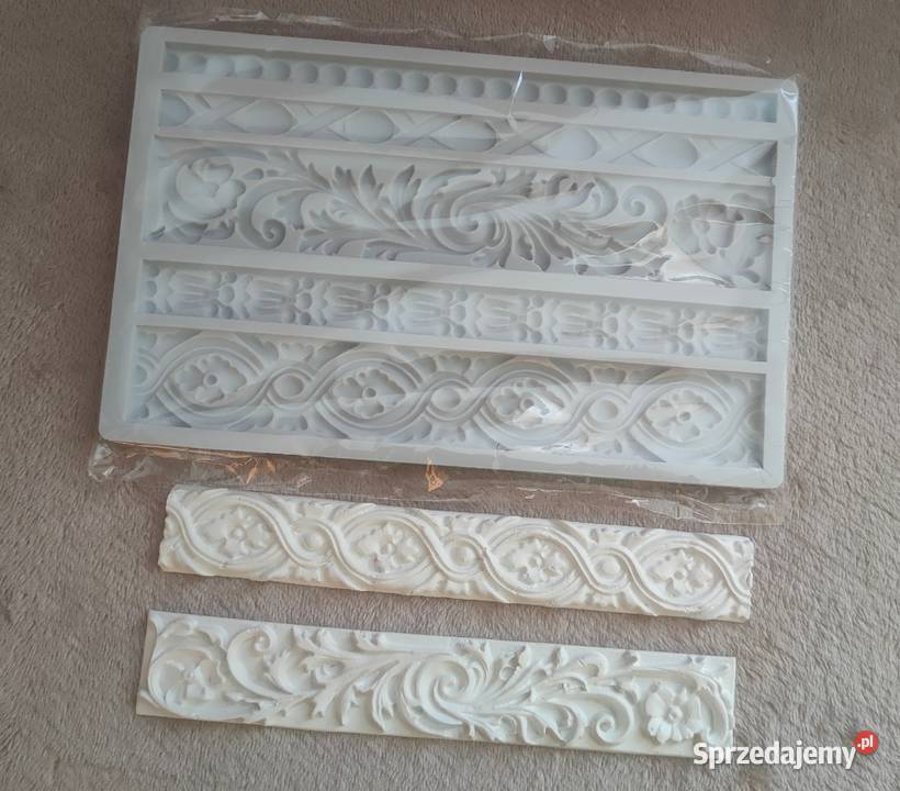 Forma silikonowa duża ozdobna kafelki ornamenty Tarnowskie Góry