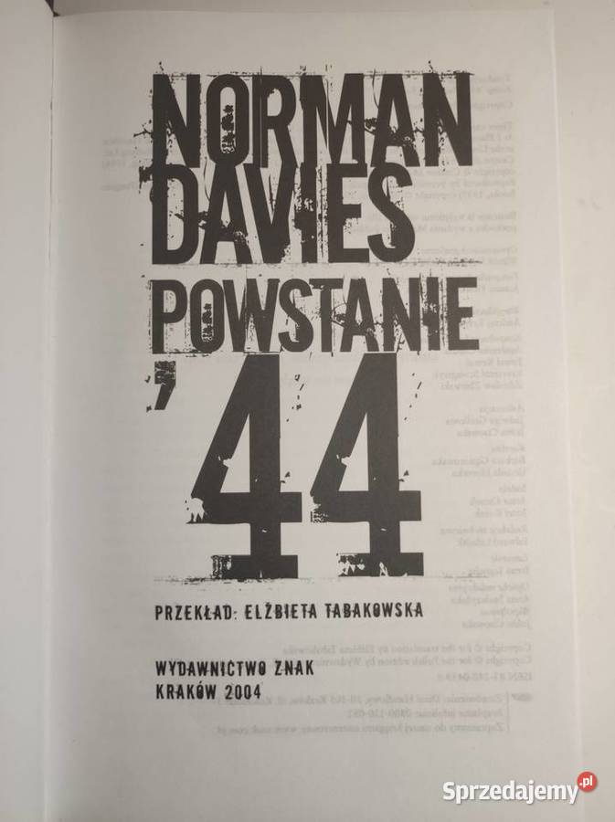 Powstanie 44 Norman Davies Pozostałe