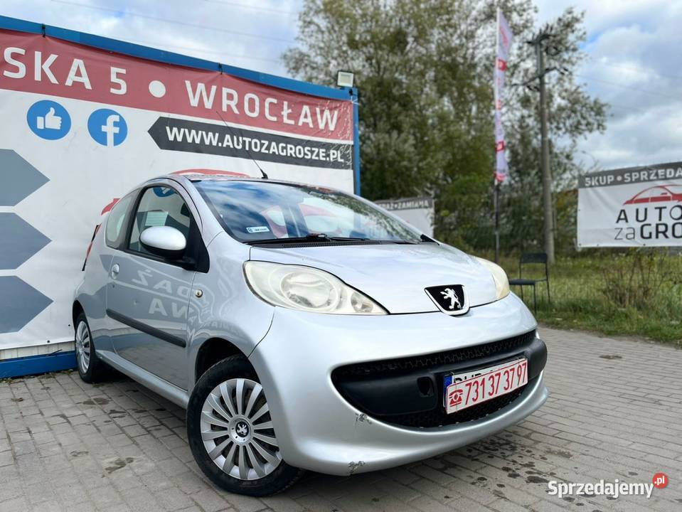 Peugeot 107 10 Benzyna 2006r Wspomaganie Klima 68KM dolnośląskie Wrocław