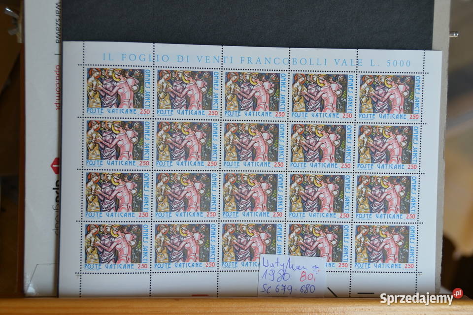 Znaczki Watykan Arkusze Sc 679680 Filatelistyka Sobótka