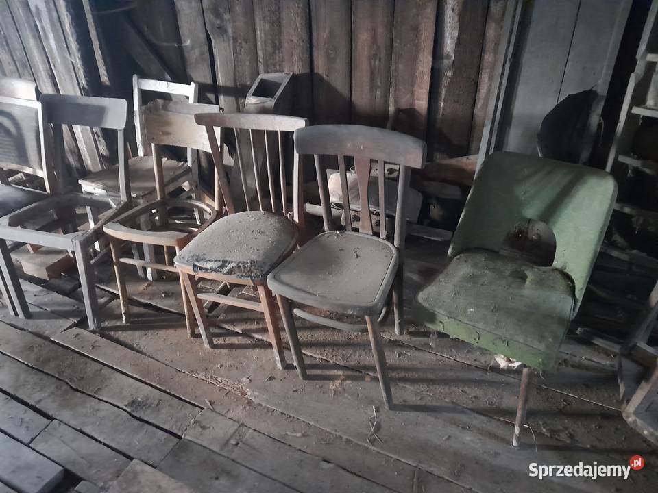 Różne stare krzesła krzesło zabytek do renowacji śląskie Dąbrowa Górnicza