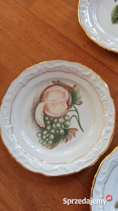 Przepiękne ręcznie malowane owoce na białej