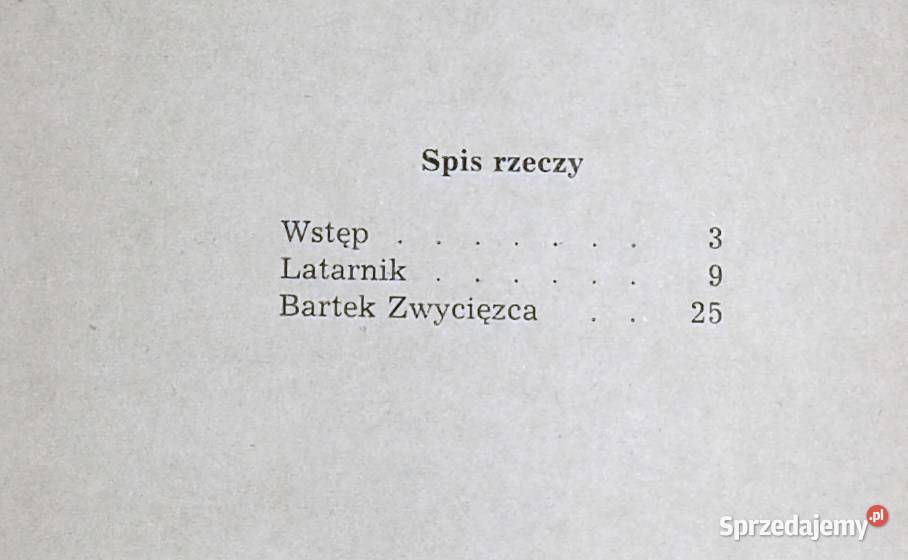 Bartek zwyciezca Henryk Sienkiewicz Chełm sprzedam