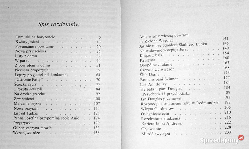 Ania na Uniwersytecie Lucy Maud Montgomery Chełm sprzedam