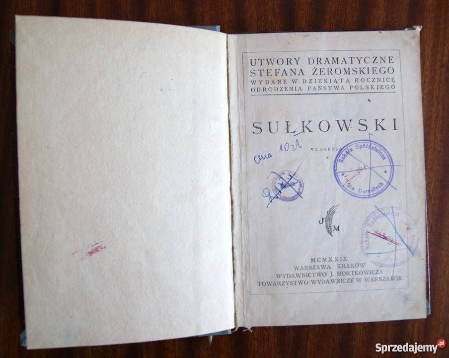 Stefan Żeromski Sułkowski 1929 Parczew