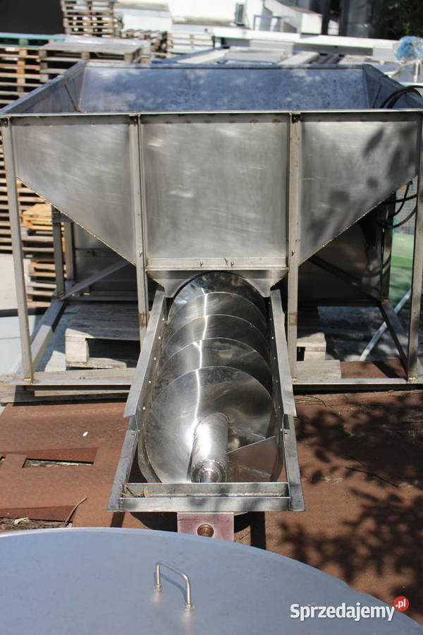 Zasobnik ze śrubą podającą wykonanie nierdzewne sprzedam
