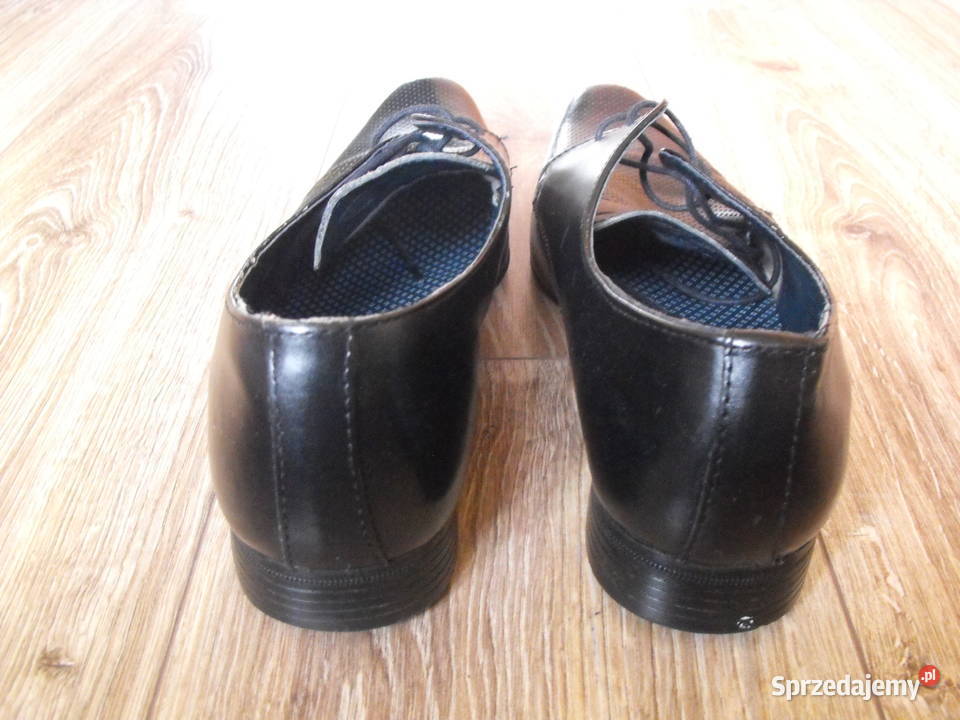 Buty NEXT EUR43 28 Skóra czarne pantofle stan 28cm podlaskie Białystok