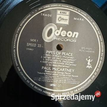 Paul McCartney Pipes Of Peace NMEX Japan Obi LP płyta winylowa Warszawa