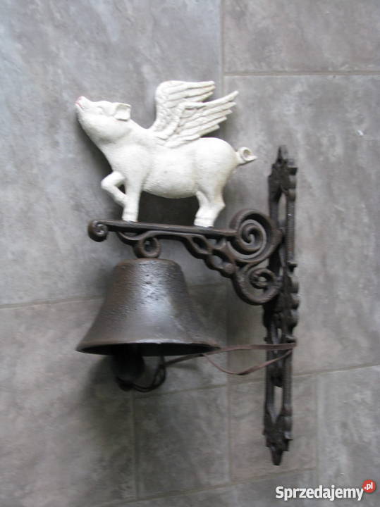 Śliczny dzwonek dzwon skrzydlata świnia knur Kraków