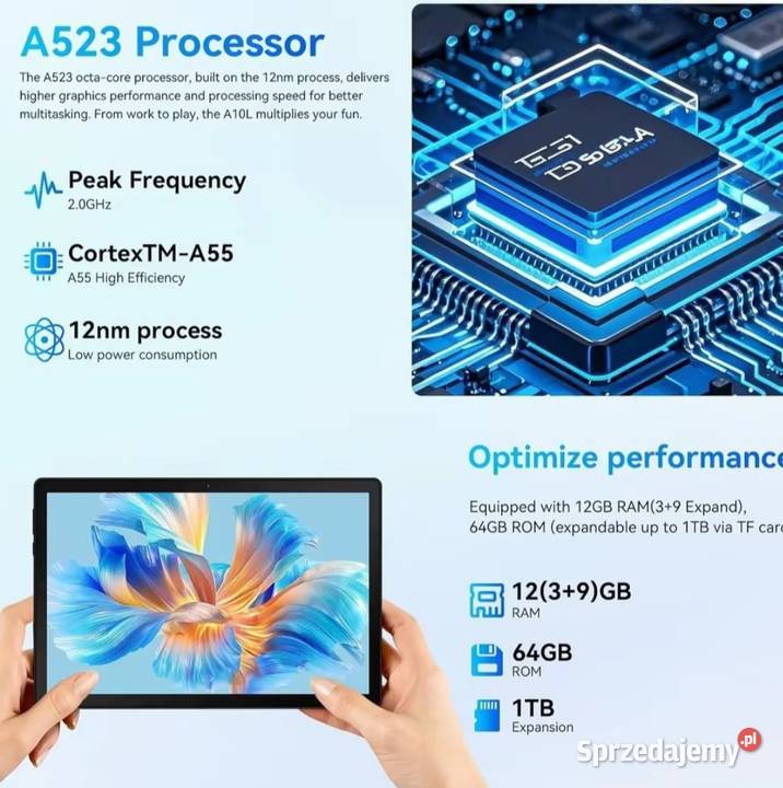 Tablet 10 URAO Android 14 zestawTablet URAO z Chrzanów sprzedam