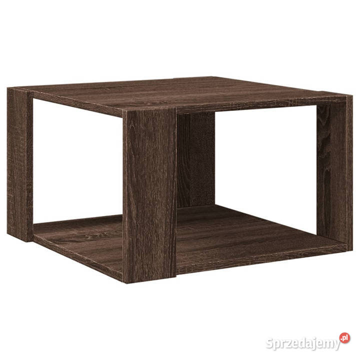 Stolik kawowy brązowy dąb 515x515x30 WM848142 Warszawa