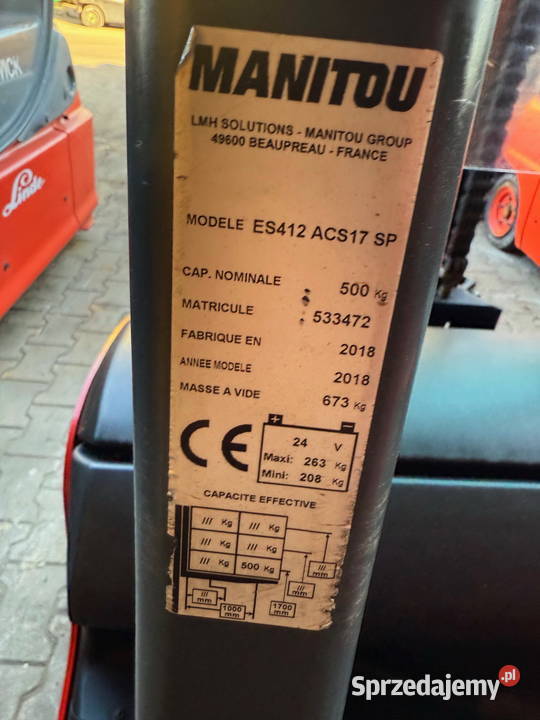 Paleciak elektryczny wózek paletowy z masztem elektryczny