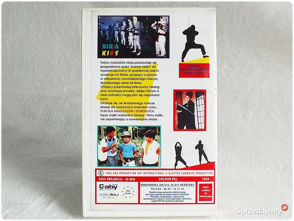 Kaseta VHS Powrót Małolatów Ninja Ninja Kids Żary