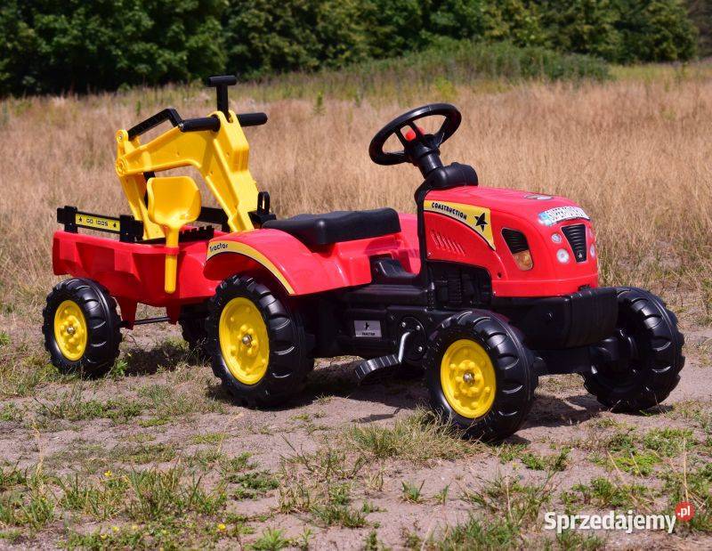 TRAKTOR NA PEDAŁY Z PRZYCZEPĄ I KOPARKA TR3007c Dla Dziecka kujawsko-pomorskie Toruń
