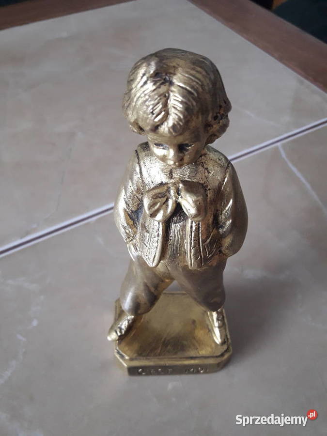 Figurka z brązu złoconego Cest Moi XIX w sprzedam