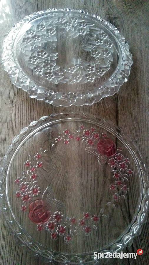 Patera szklana tortowa lubelskie Kraczewice Prywatne