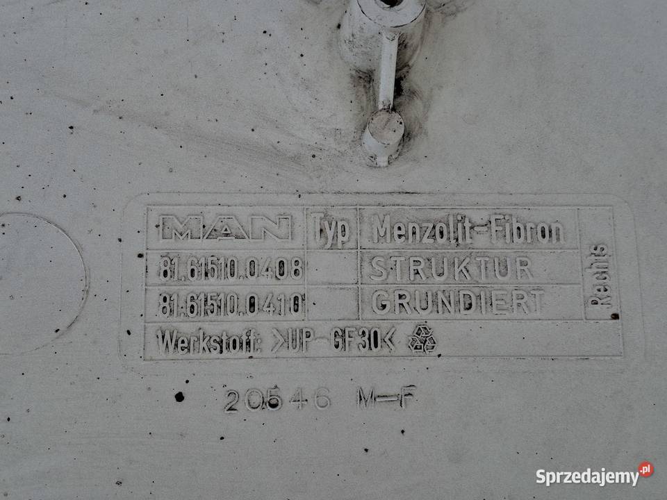 MAN TGX TGA PRZEDŁUŻENIE STOPNICY PRAWNE BIAŁE Bieleń