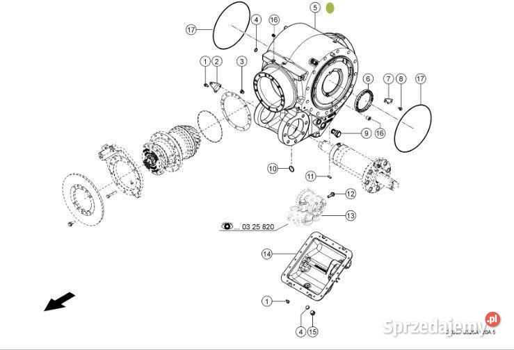 Claas Xerion 4000 mechanizm róźnicowy