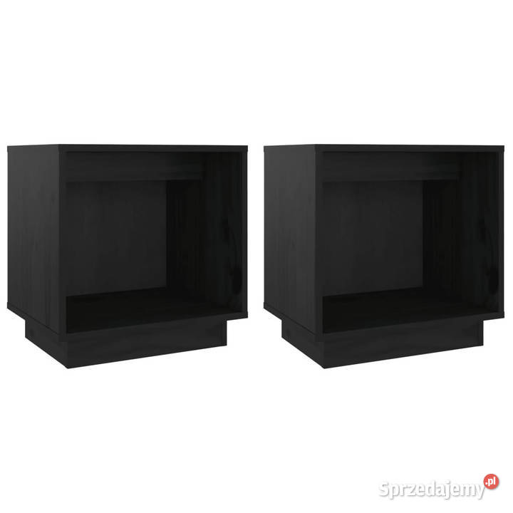 Szafki nocne 2 czarne 40x30x40 lite drewno mazowieckie Warszawa