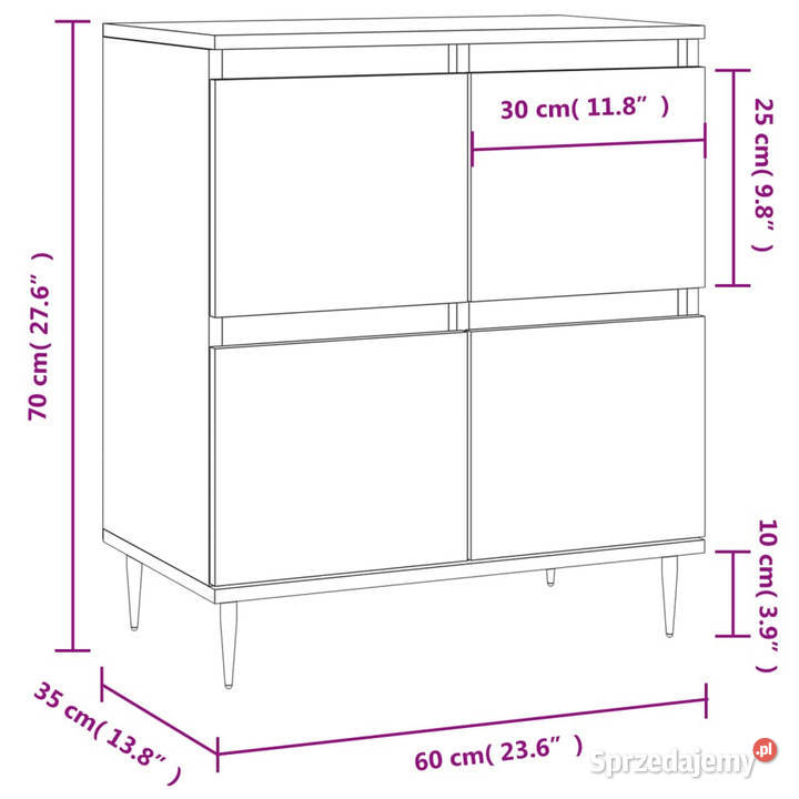 Komoda przydymiony dąb 60x35x70 materiał mazowieckie Warszawa sprzedam