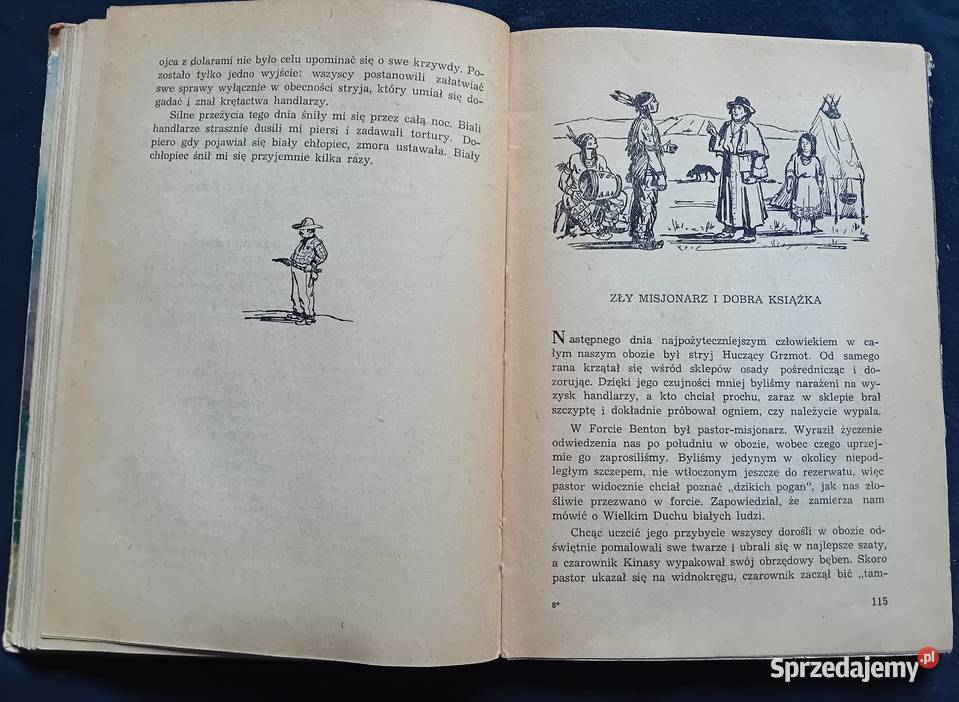 Arkady Fiedler Mały Bizon Iskry 1953 r Wydanie Koźminek