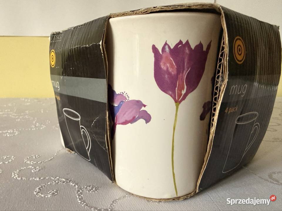 Zestaw 4 kubków ceramicznych Tesco 300 ml śląskie
