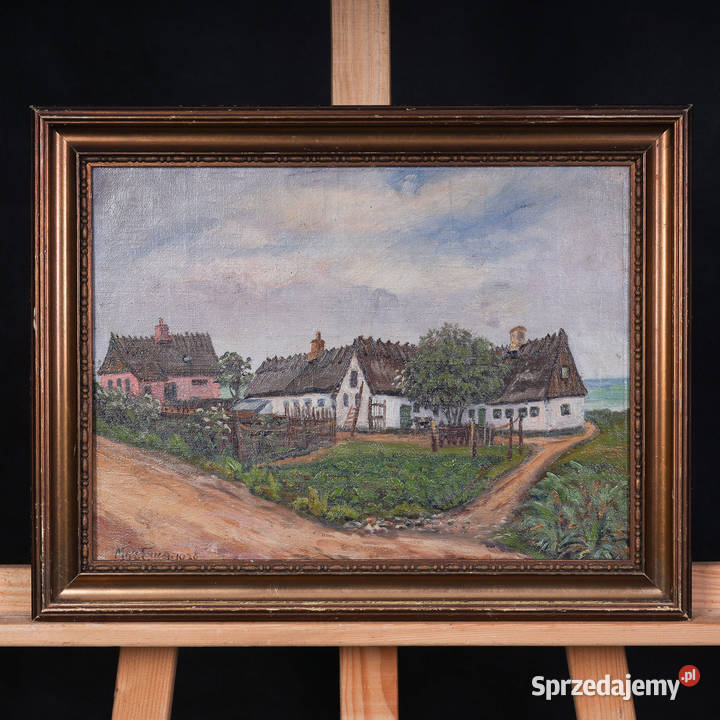 ARTexpert Obraz Olejny Sielski Krajobraz Wiejski Malarstwo zachodniopomorskie Dobrzany