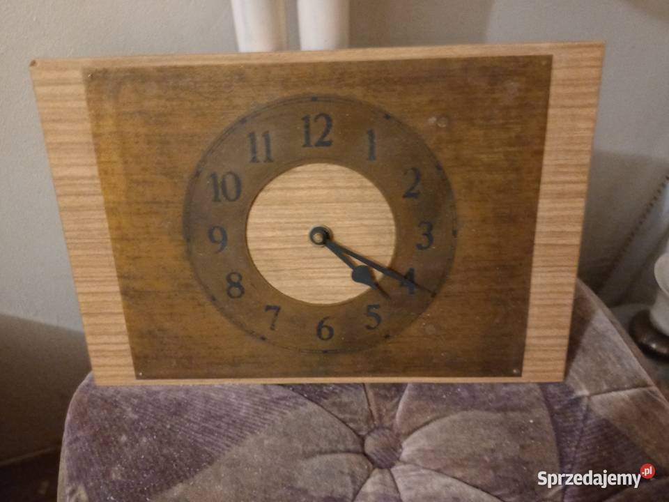 Retro zegar ścienny 70 80 lata Lubań
