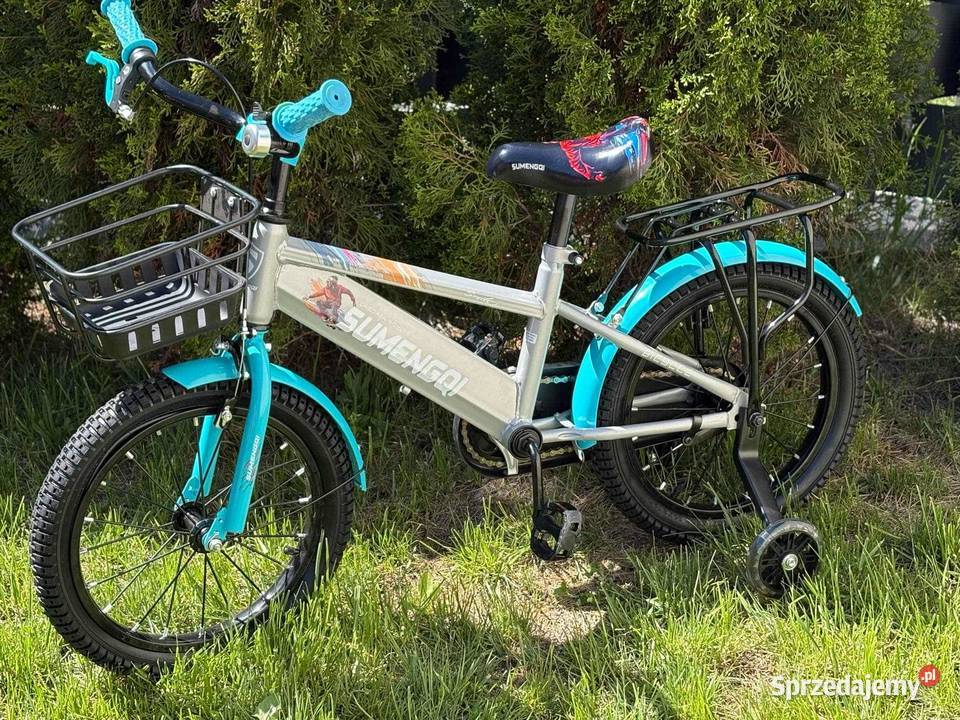 Rowerek 16 sumenqui srebrny czerwony turkusowy zachodniopomorskie Szczecin