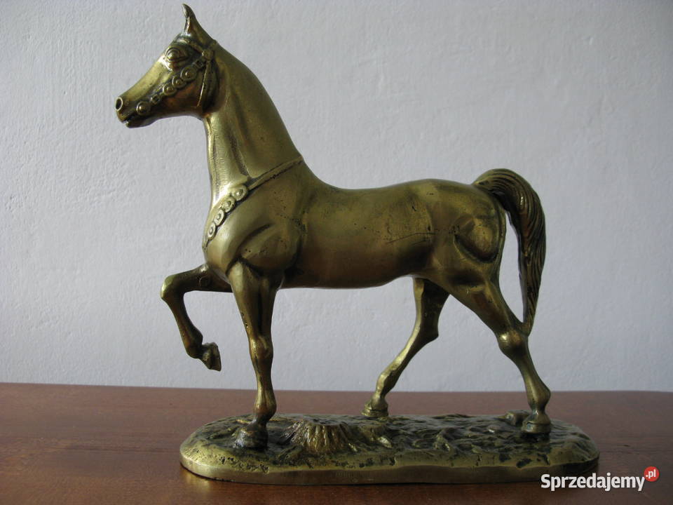 Mosiężna figura konia vintage koń mosiądz Warszawa