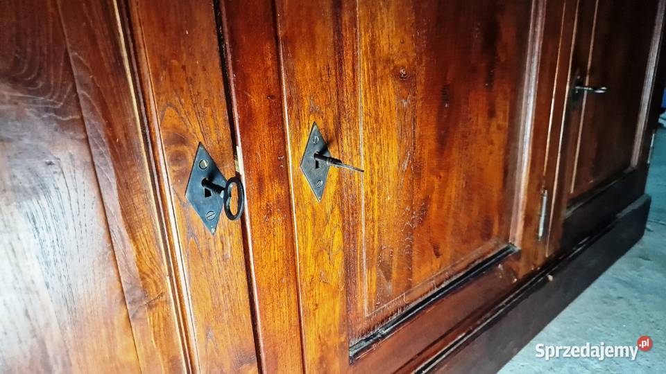 Kredens kolonialny z litego drewna niewielkie Warszawa