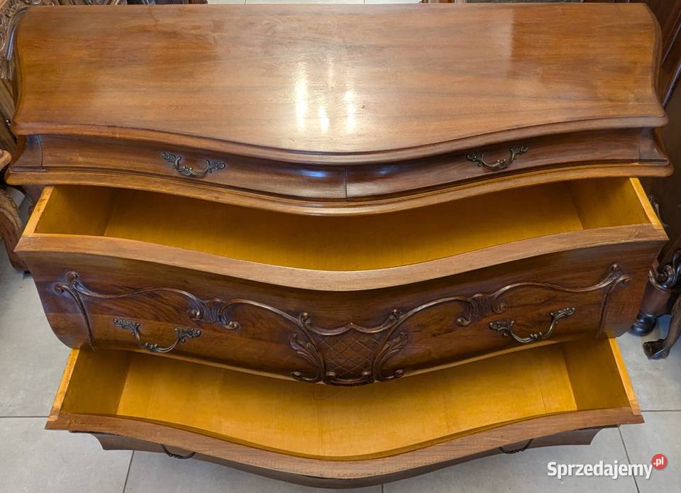 Wspaniała komoda neobarokowa orzech sklep Meble
