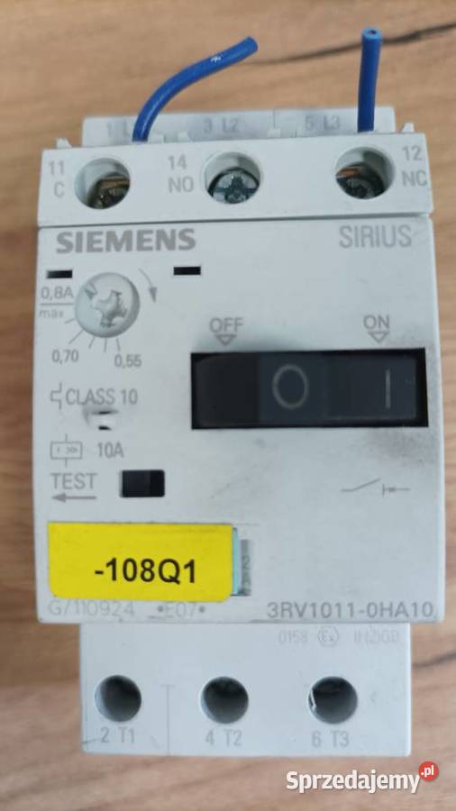 Wyłącznik silnikowy Siemens 3RV1011OHA10 Leśna
