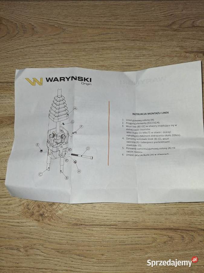 Joystick pod linki zakończone widełkami z 1 Włocławek