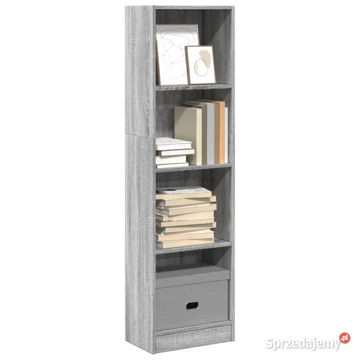 Regał szary dąb sonoma 40x24x143 materiał Regały sprzedam