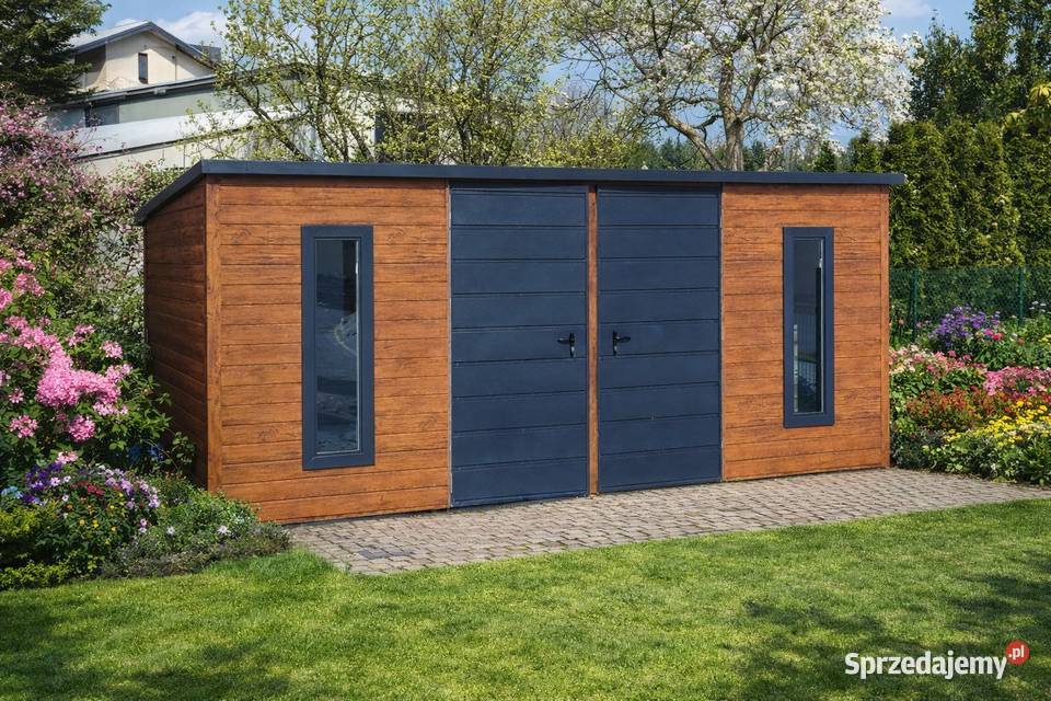 Domek ogrodowy narzędziowy 6x3m Złoty Dąb Grafit Łódź