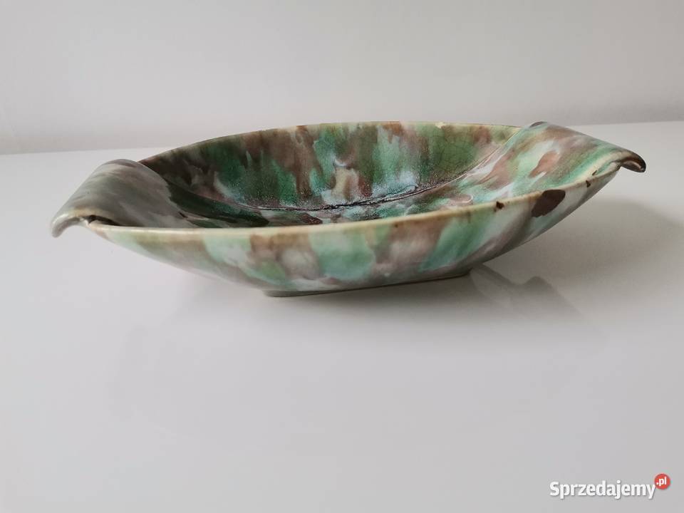 Stara patera Chmurka fajans Włocławek PRL 1950 Porcelana i szkło Katowice