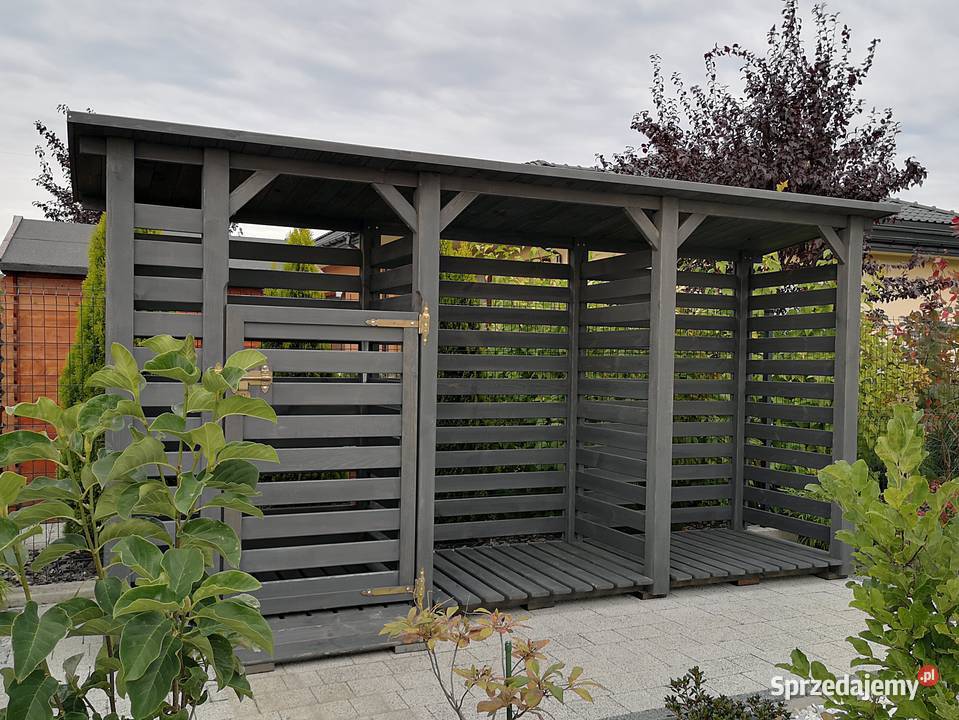 Drewutnia zadaszenie na kosz wiata SOLIDNA Kalety