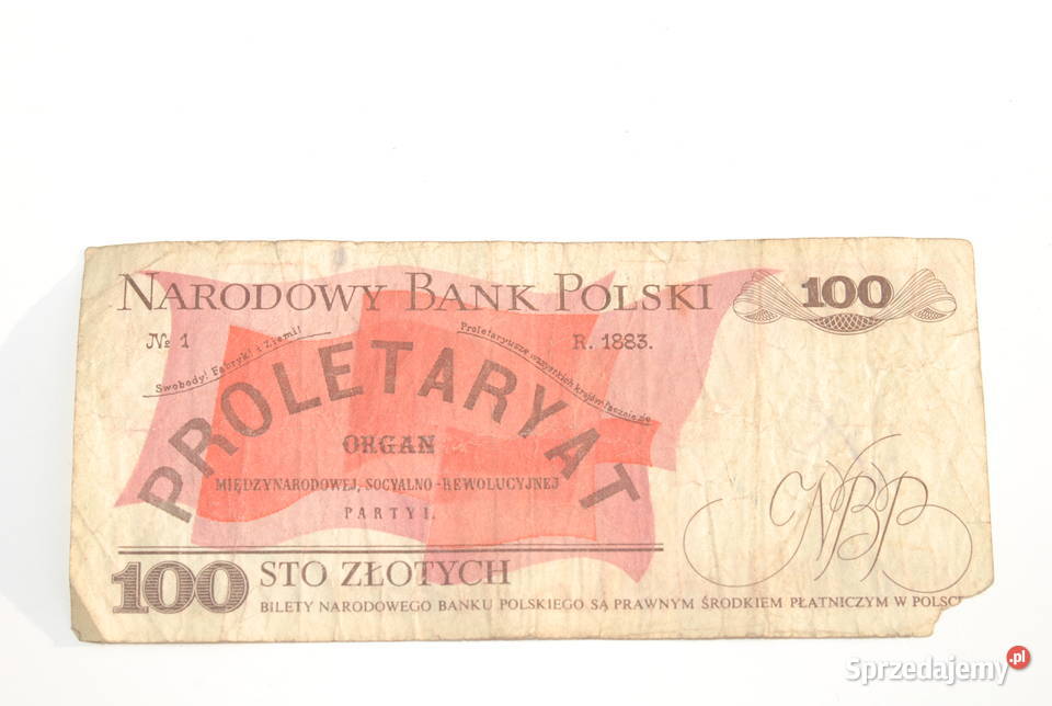 Stary banknot 100 złotych Waryński 1988 antyk RM śląskie Cieszyn
