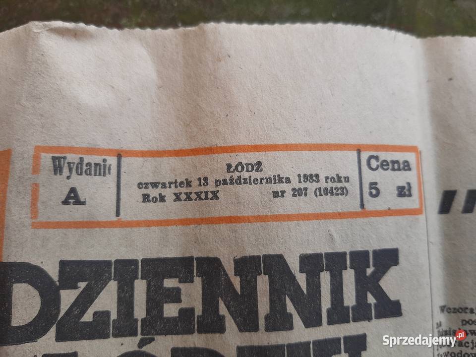 Dziennik Łódzki z 1983roku łódzkie