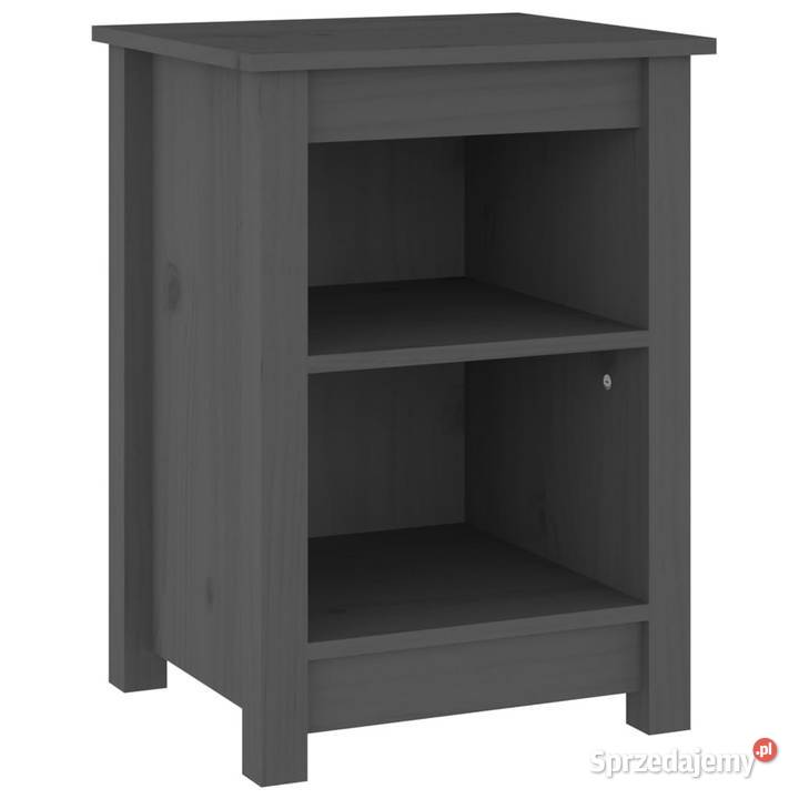 Szafka nocna szara 40x35x55 lite drewno sosnowe Warszawa