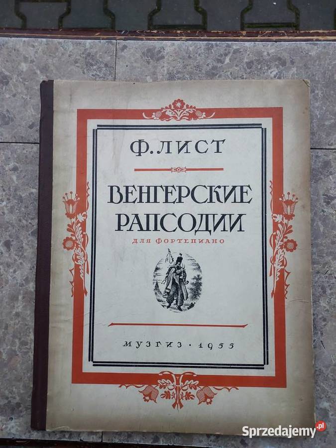 Stara książka nuty fortepian Węgierska rapsodia pomorskie Tczew