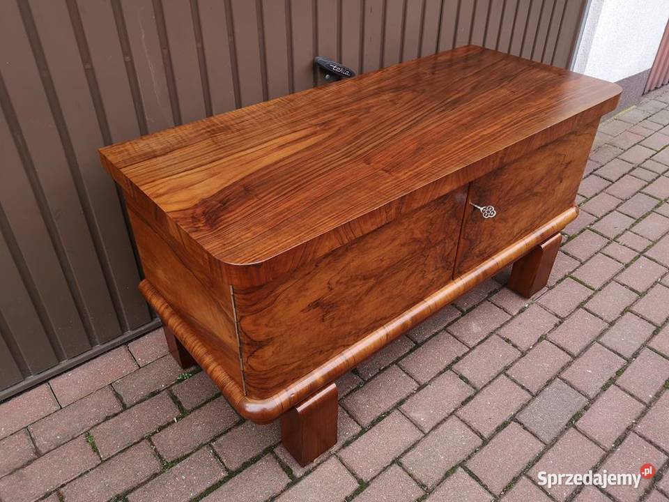Komoda ARTDECO RTV Niska Orzech Stara Antyk Meble wielkopolskie Swarzędz