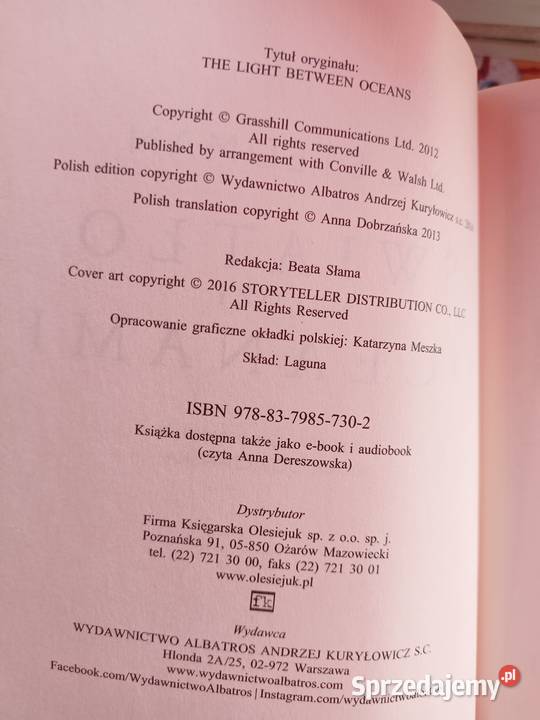 Światło pomiędzy ocenami książki używane Warszawa