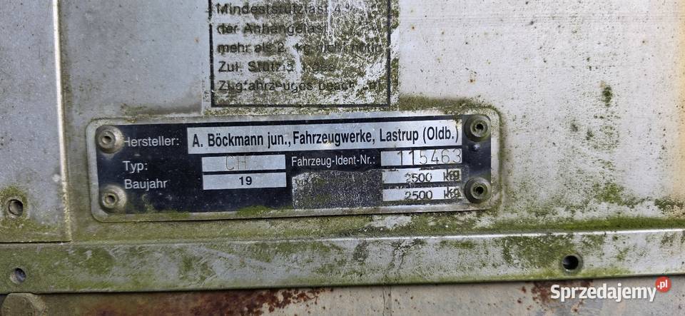 Przyczepa ciężarowa Bockmann Woźniki