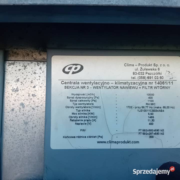 Centrala wentylacyjno klimatyzacyjna Głogów Małopolski