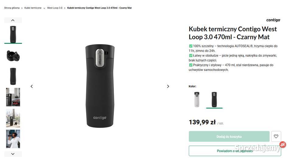 NOWY Kubek termiczny Contigo West Loop 30 470ml dolnośląskie Wrocław